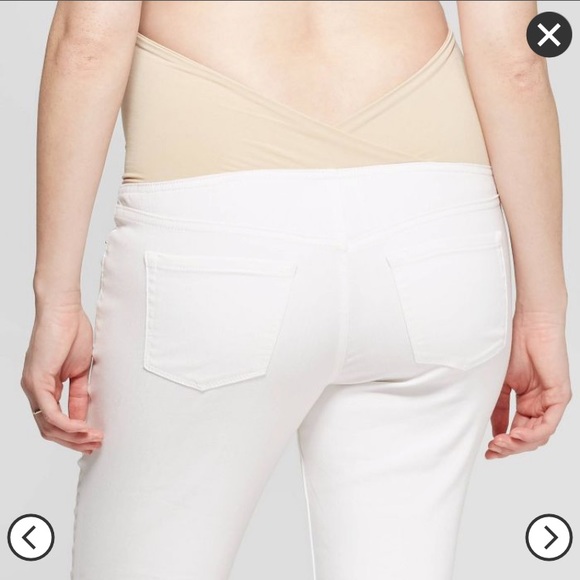 White Maternity Skinny Jeans - Picture 3 of 3
